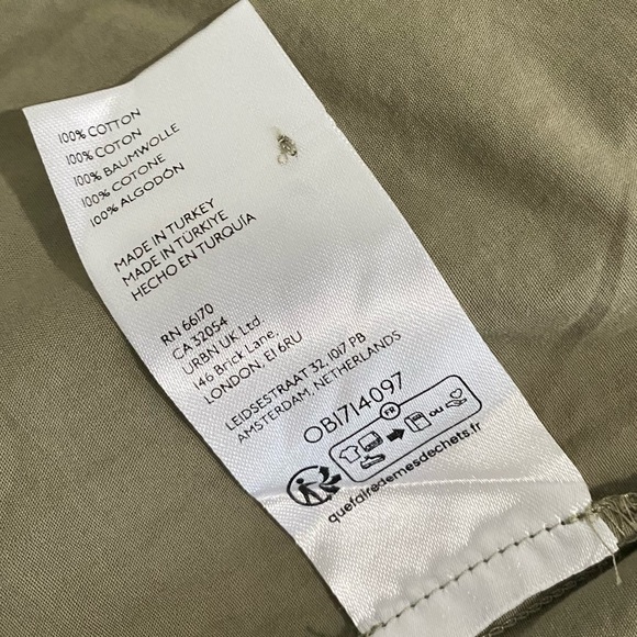 Anthropologie Maeve Utility SS Midi Shirtdress Size XL Olive Green Like New - Picture 14 of 16